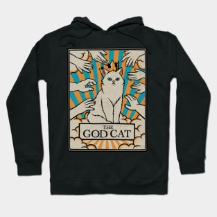 The God White Cat Tarot Card by Tobe Fonseca Hoodie